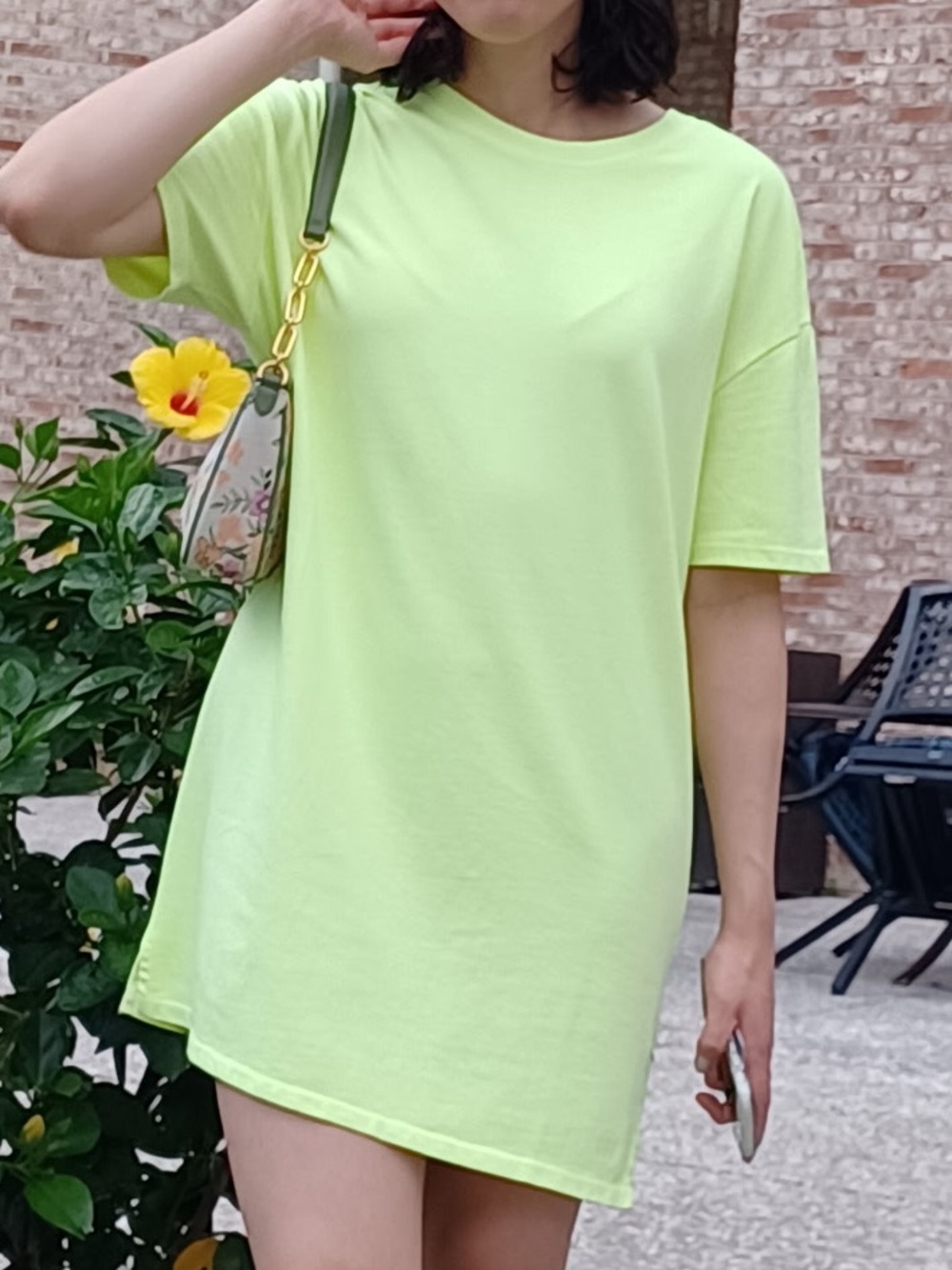 UGG Lime Green Crew Shirtdress